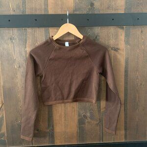 OFFLINE By Aerie Seamless Waffle Long Sleeve T-Shirt New Size M